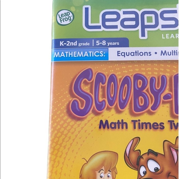 Leapster Scooby Doo Math Times Two K-2nd Gr Equations Multiplication Learn Game - Picture 2 of 6